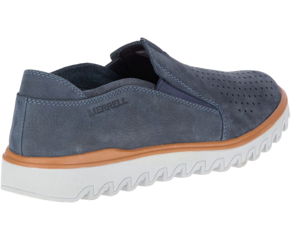 Merrell Slip Ons Navy - Downtown Moc - Mens 38YTXWDPA